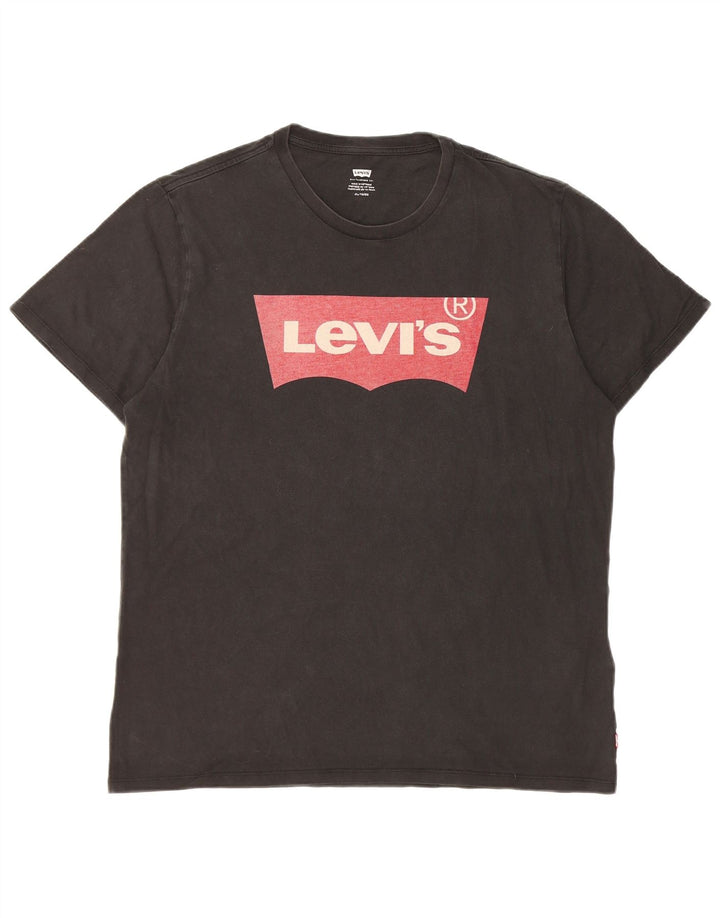 Camiseta gráfica masculina Levi's Top XL algodão preto
