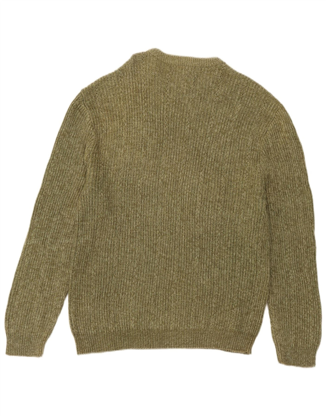 Suéter masculino Chaps com gola redonda e algodão manchado verde grande