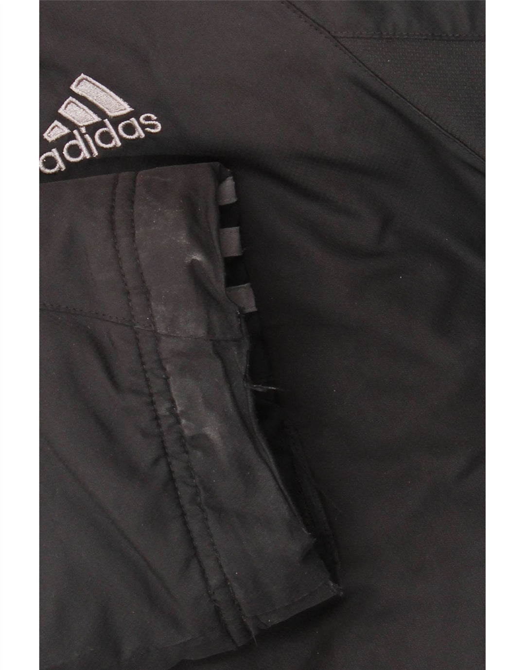 Jaqueta corta-vento masculina ADIDAS UK 40 grande poliéster preto