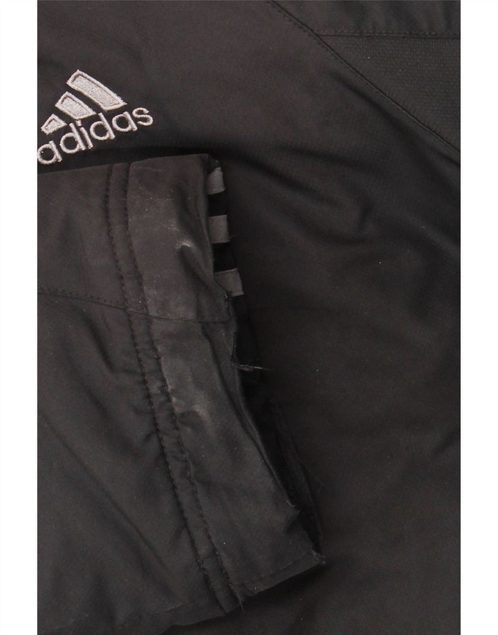 Jaqueta corta-vento masculina ADIDAS UK 40 grande poliéster preto