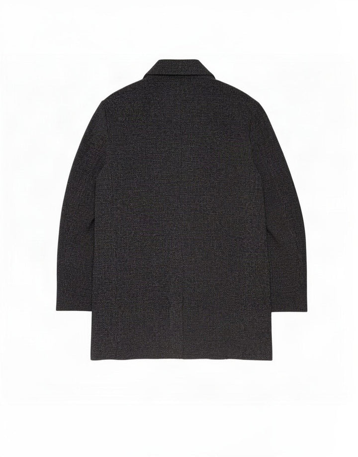 Sobretudo aberto masculino Zara UK 44 2XL poliéster manchado cinza