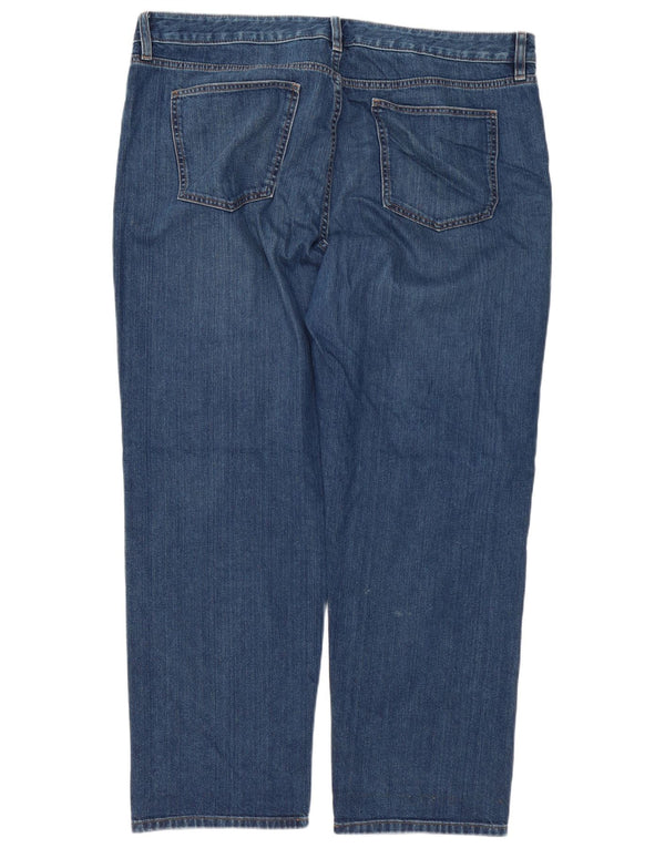 Calça jeans feminina Marks & Spencer Boyfriend Tapered Reino Unido 20 2XL W40 L31 Azul marinho