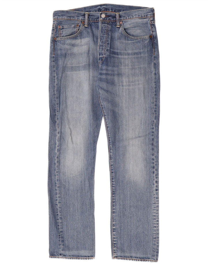 Levi's Masculino 501 Straight Jeans W34 L32 Azul Algodão