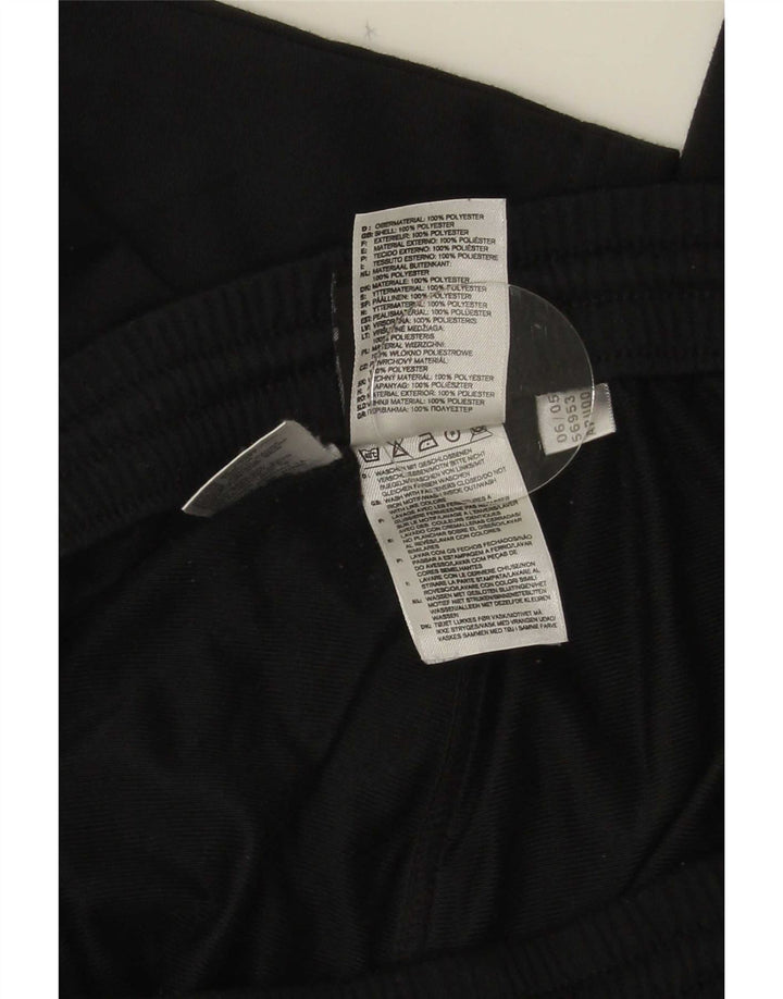 Calças de treino masculinas Adidas UK 40/42 poliéster preto médio