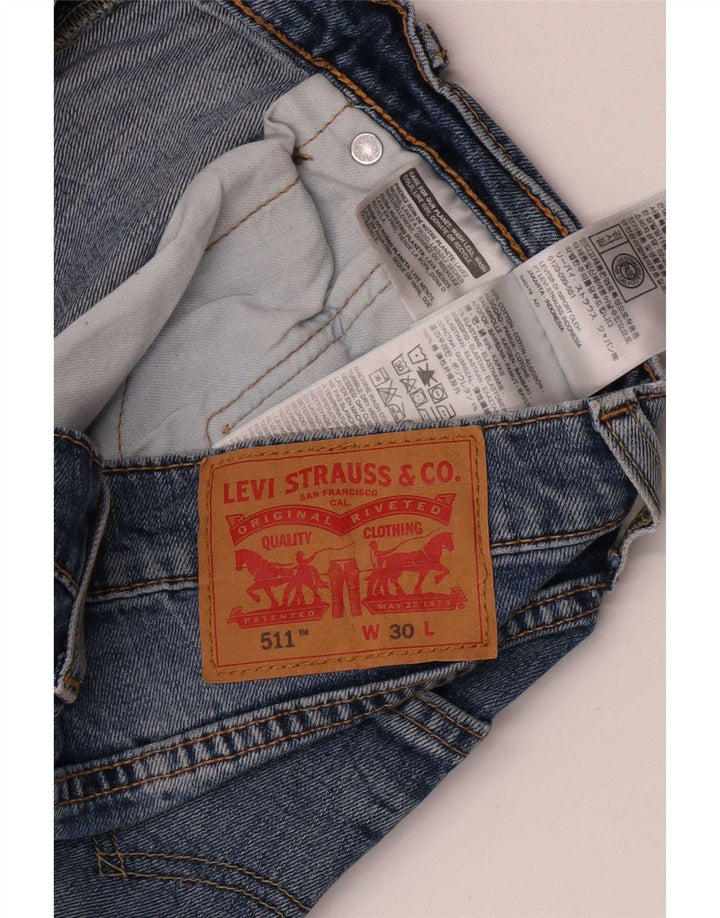 Shorts jeans masculino 511 Levi's W30 azul médio algodão