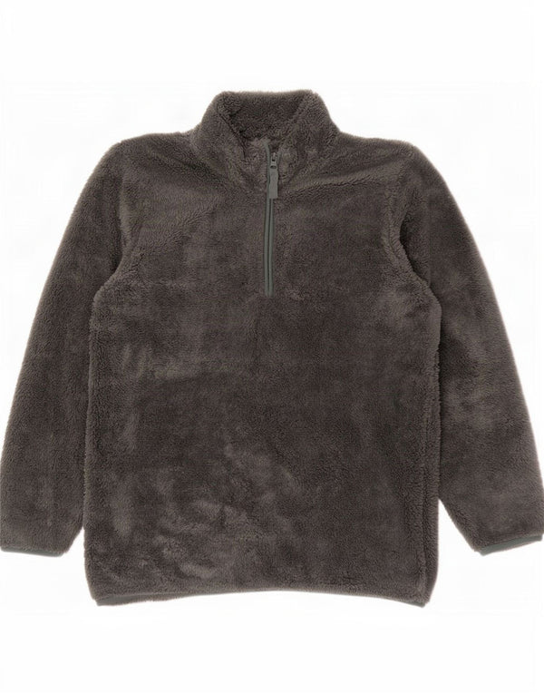 Suéter de lã feminino Mountain Warehouse com zíper e pescoço UK 18 XL poliéster cinza