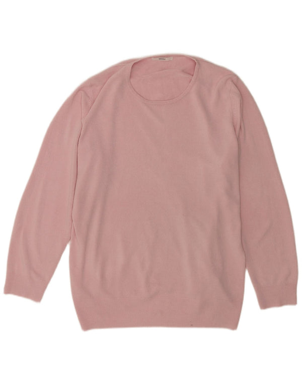 Suéter feminino Marks & Spencer com gola redonda UK 18 XL rosa