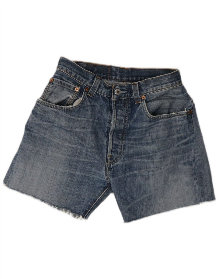 Shorts jeans feminino 501 da Levi's W32 grande algodão azul