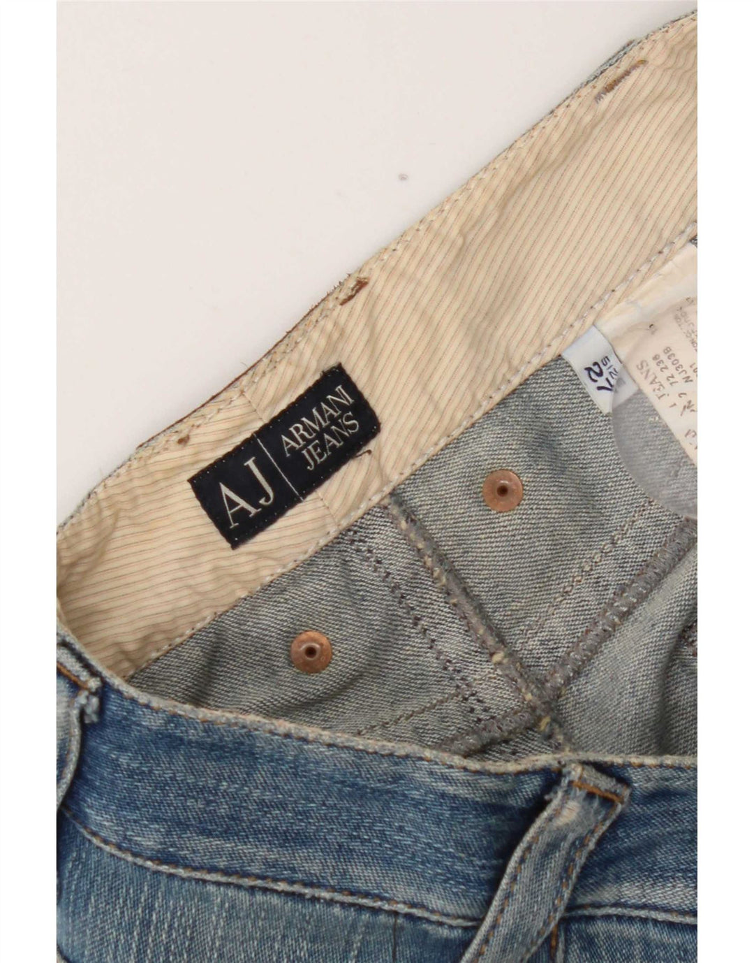 Jeans retos femininos Armani W27 L31 algodão azul