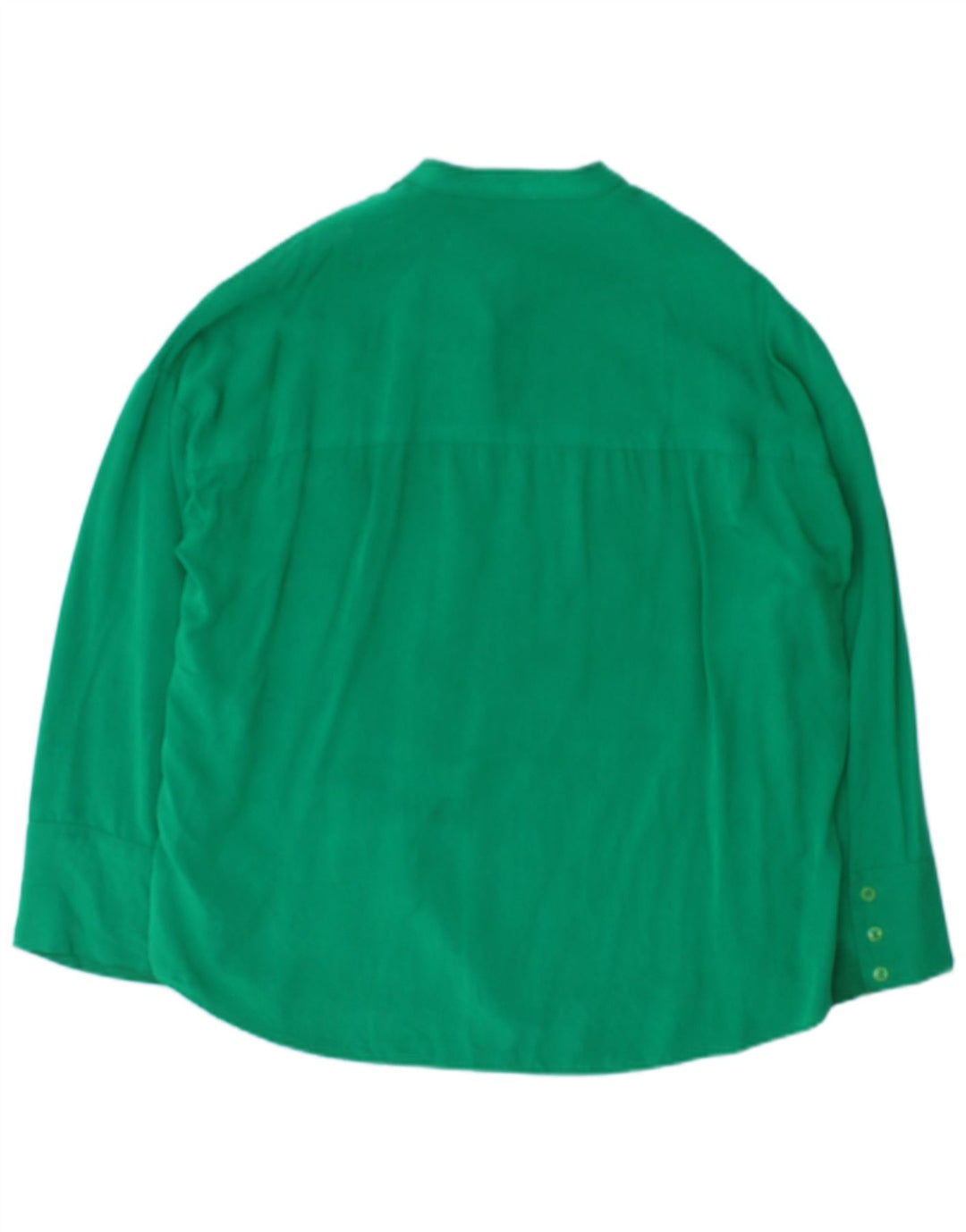 Zara Blusa feminina oversized Reino Unido 10 pequena viscose verde