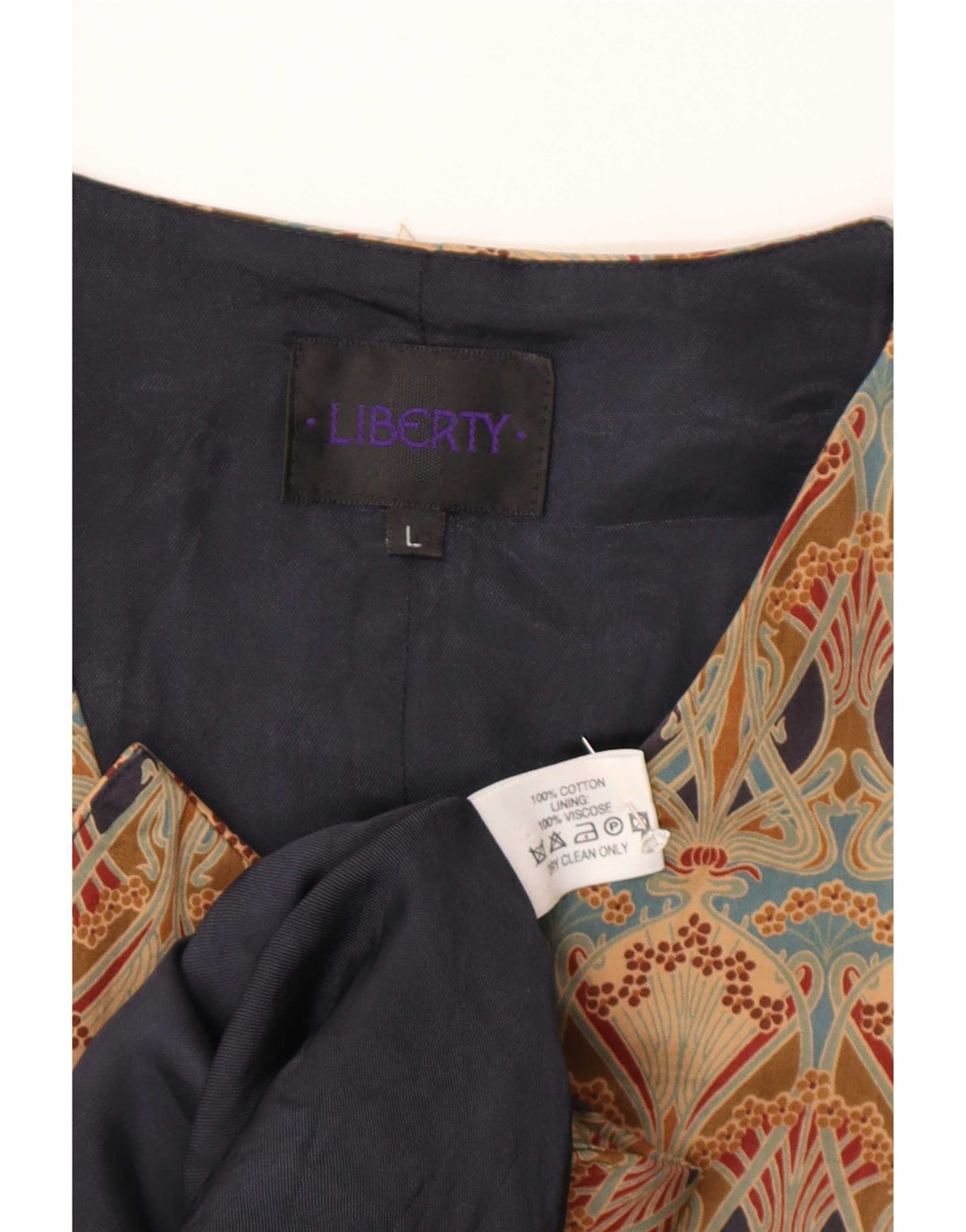 Colete masculino Liberty grande algodão floral bege