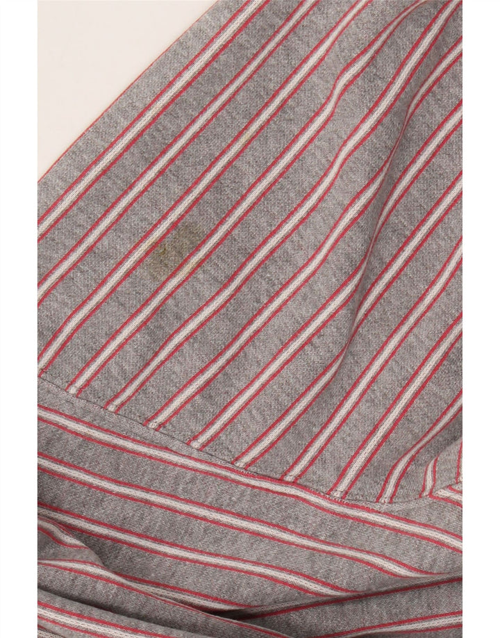 Camiseta masculina Mustang Top XL algodão listrado cinza
