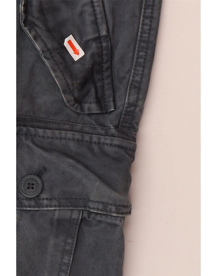 Shorts cargo masculino SUPERDRY médio W32 algodão cinza