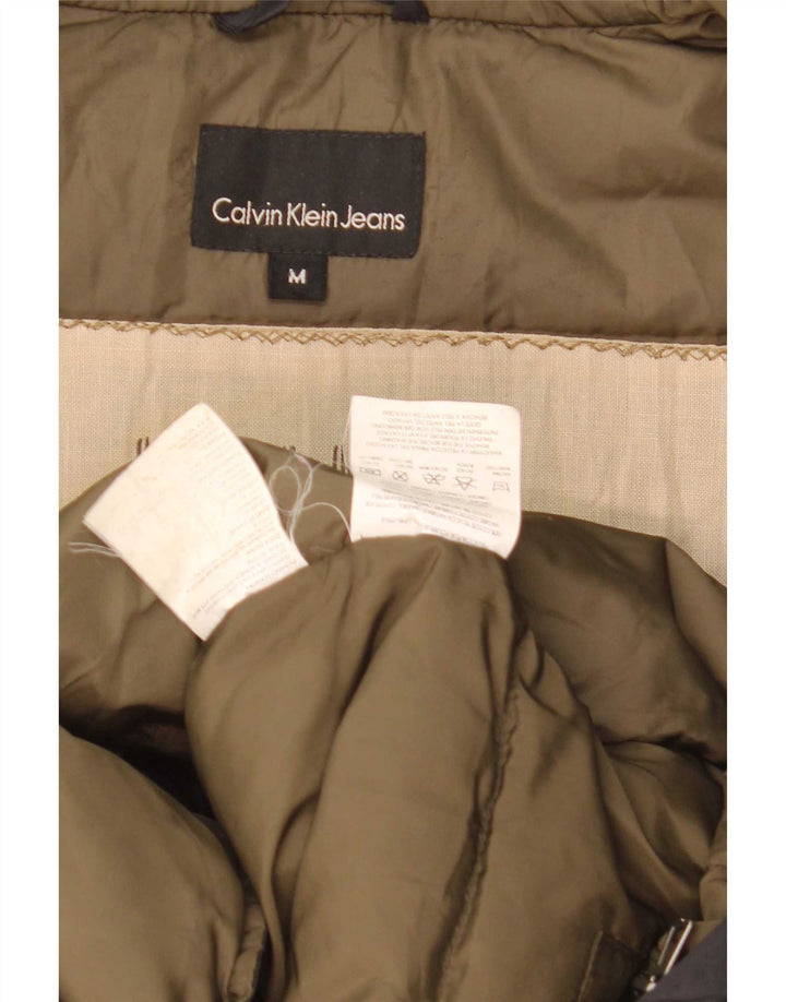 Colete acolchoado com capuz masculino Calvin Klein UK 38 médio preto