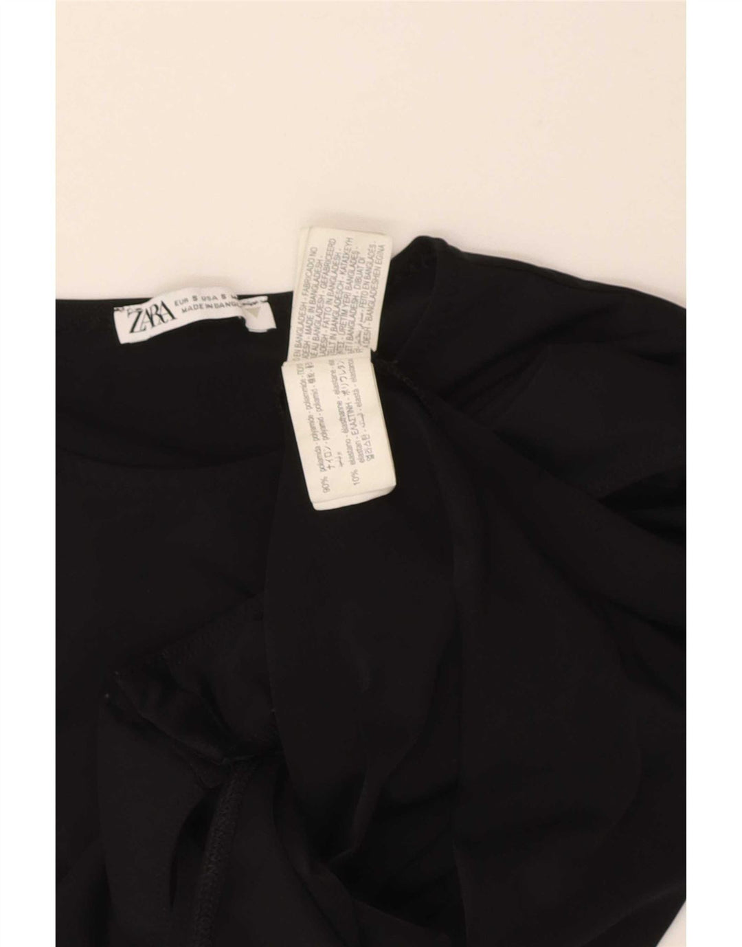 Body feminino Zara UK 8 pequeno preto poliamida