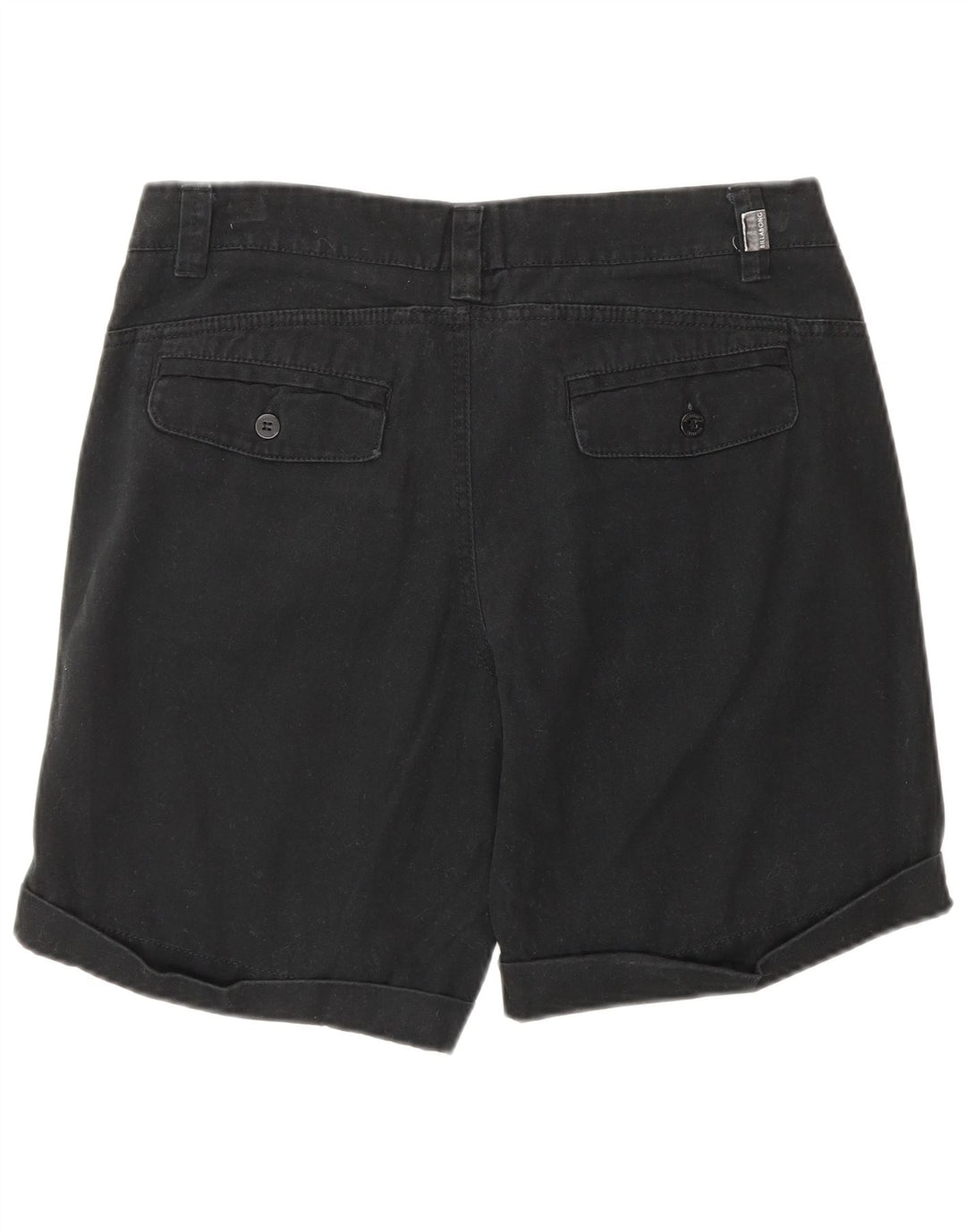 Billabong Womens Chino Shorts UK 10 Pequeno W30 Algodão Preto