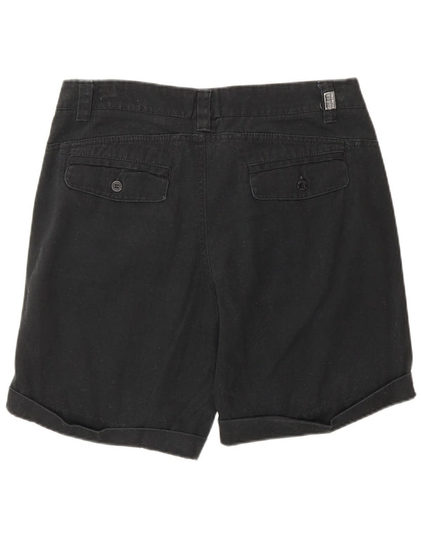 Billabong Womens Chino Shorts UK 10 Pequeno W30 Algodão Preto