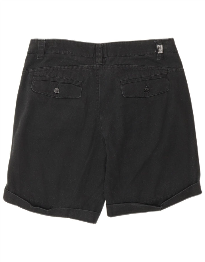 Billabong Womens Chino Shorts UK 10 Pequeno W30 Algodão Preto