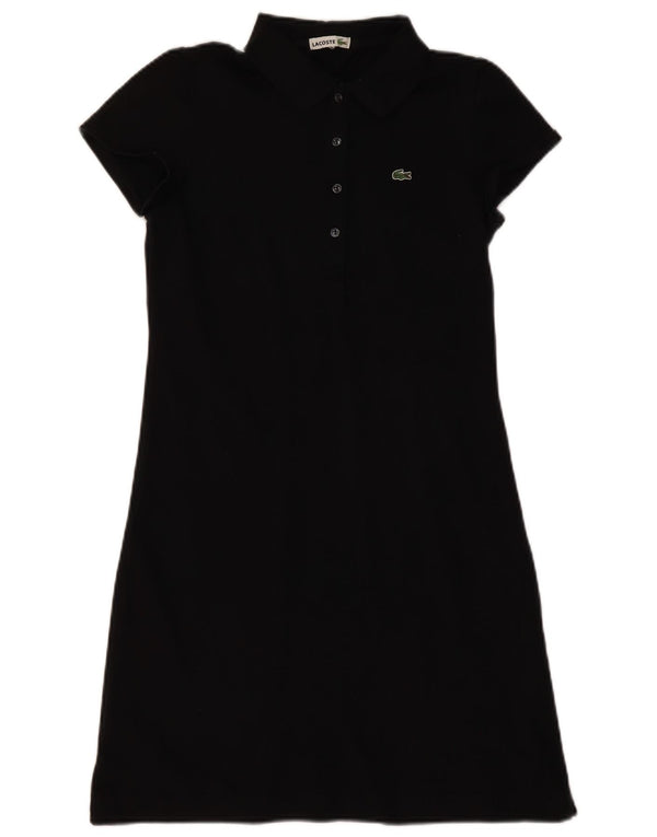 Lacoste Womens Polo Dress UK 12 Medium Black