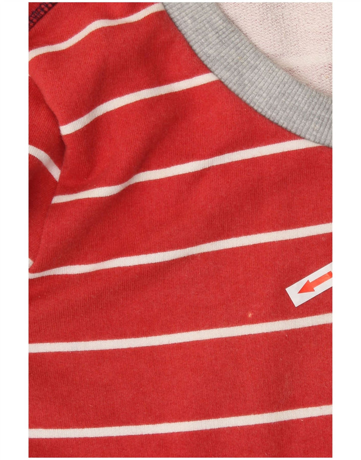 Timberland moletom oversized feminino UK 10 pequeno listrado vermelho