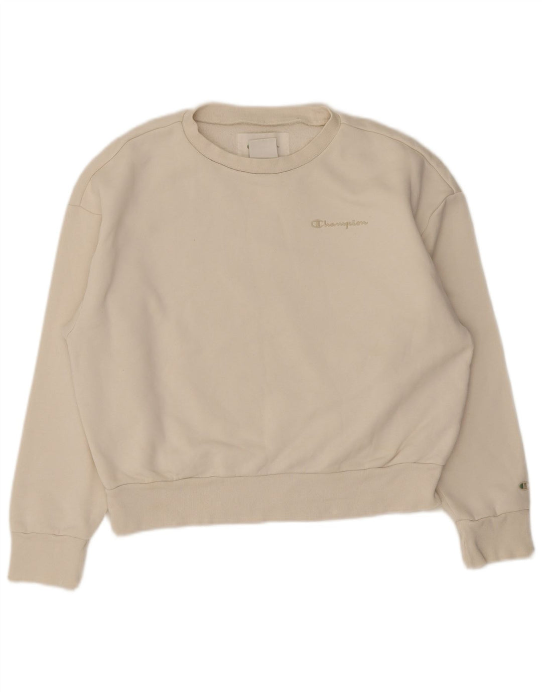 Jumper de moletom feminino grande Champion UK 16 grande algodão branco