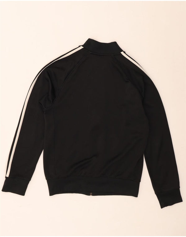 Adidas Womens Tracksuit Top Jacket UK 14 Médio Preto Poliéster