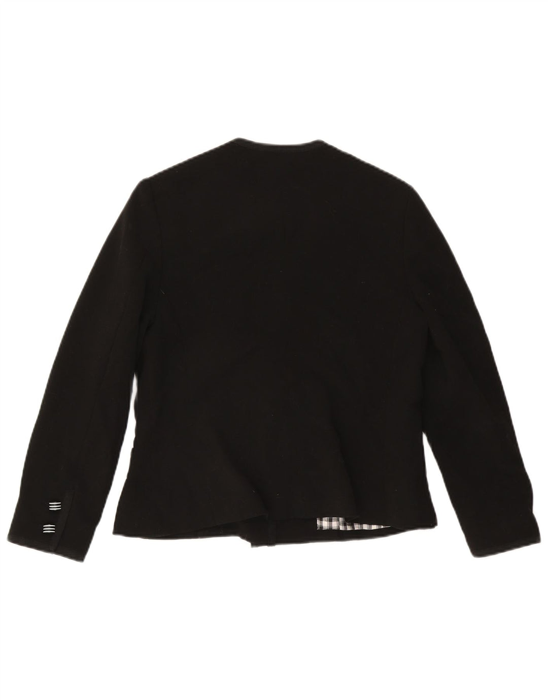 Jaqueta Blazer Vintage Feminina com 5 Botões Reino Unido 12 Médio Preto