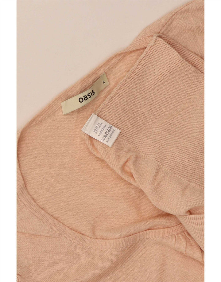 Blusa feminina Oasis UK 10 algodão rosa pequeno