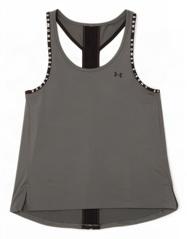 Under Armour feminino gráfico colete top UK 6 XS cinza colorblock