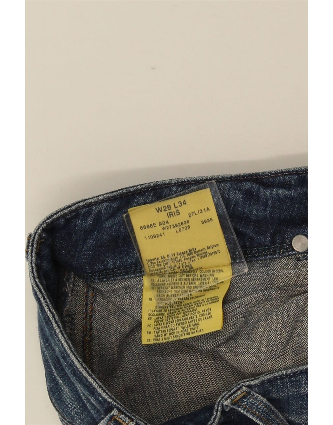 Calça jeans feminina WRANGLER Iris Bootcut W28 L34 algodão azul