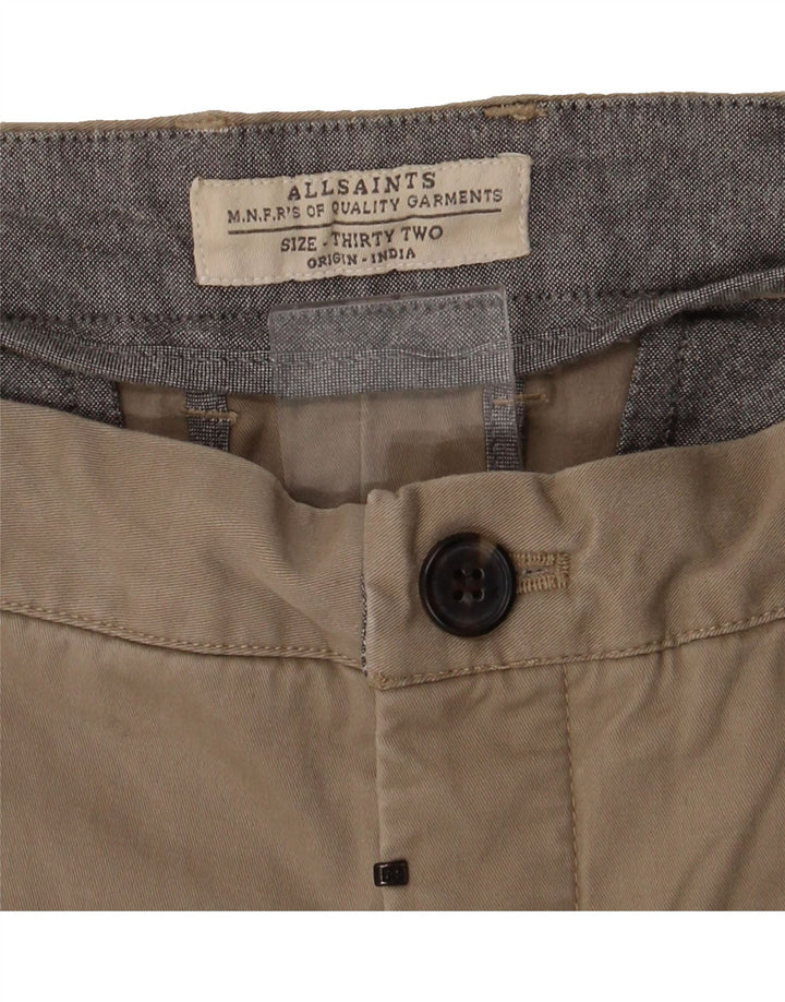ALL SAINTS Mens Slim Chino Trousers W32 L30 Beige Cotton Vintage All Saints and Second-Hand All Saints from Messina Hembry 