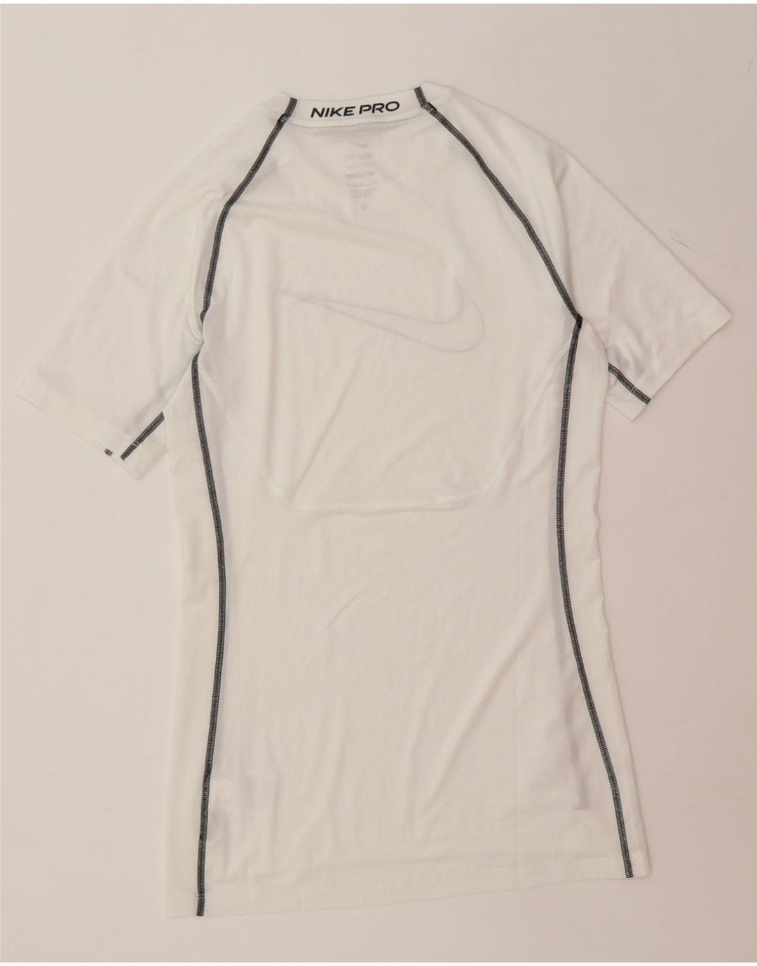 NIKE Womens Dri Fit Graphic T-Shirt Top UK 14 Medium White Polyester Vintage Nike and Second-Hand Nike from Messina Hembry 