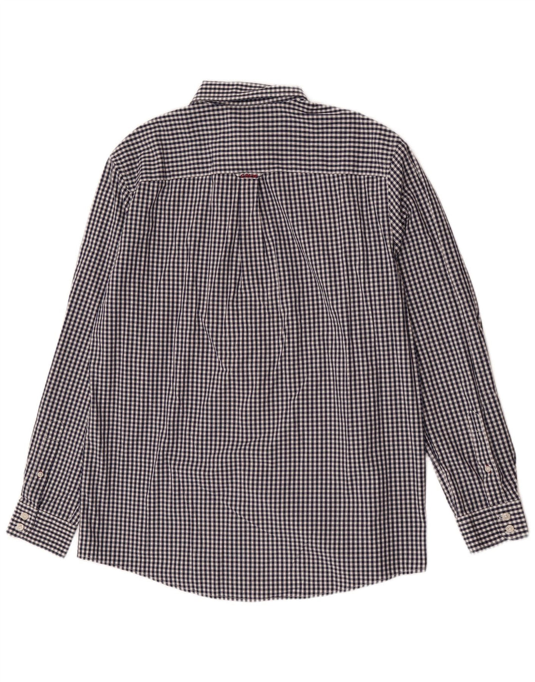 Camisa masculina clássica de ajuste da Crew Clothing grande algodão guingão azul marinho