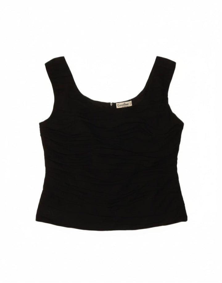 CAROLINE Womens Crop Crop Top IT 46 Large Black Vintage Caroline and Second-Hand Caroline from Messina Hembry 