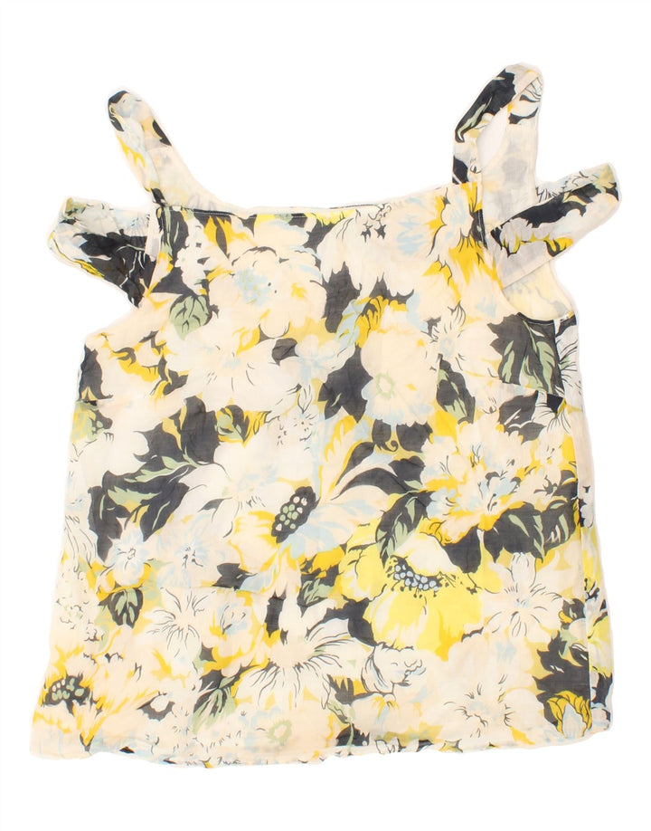 MAX & CO. Womens Crop Top UK 12 Medium Multicoloured Floral Vintage Max & Co. and Second-Hand Max & Co. from Messina Hembry 