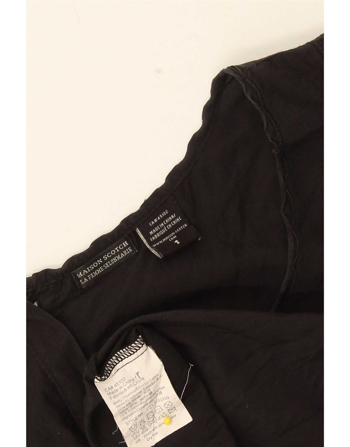 Blusa feminina Maison Scotch Top US 1 XS seda preta