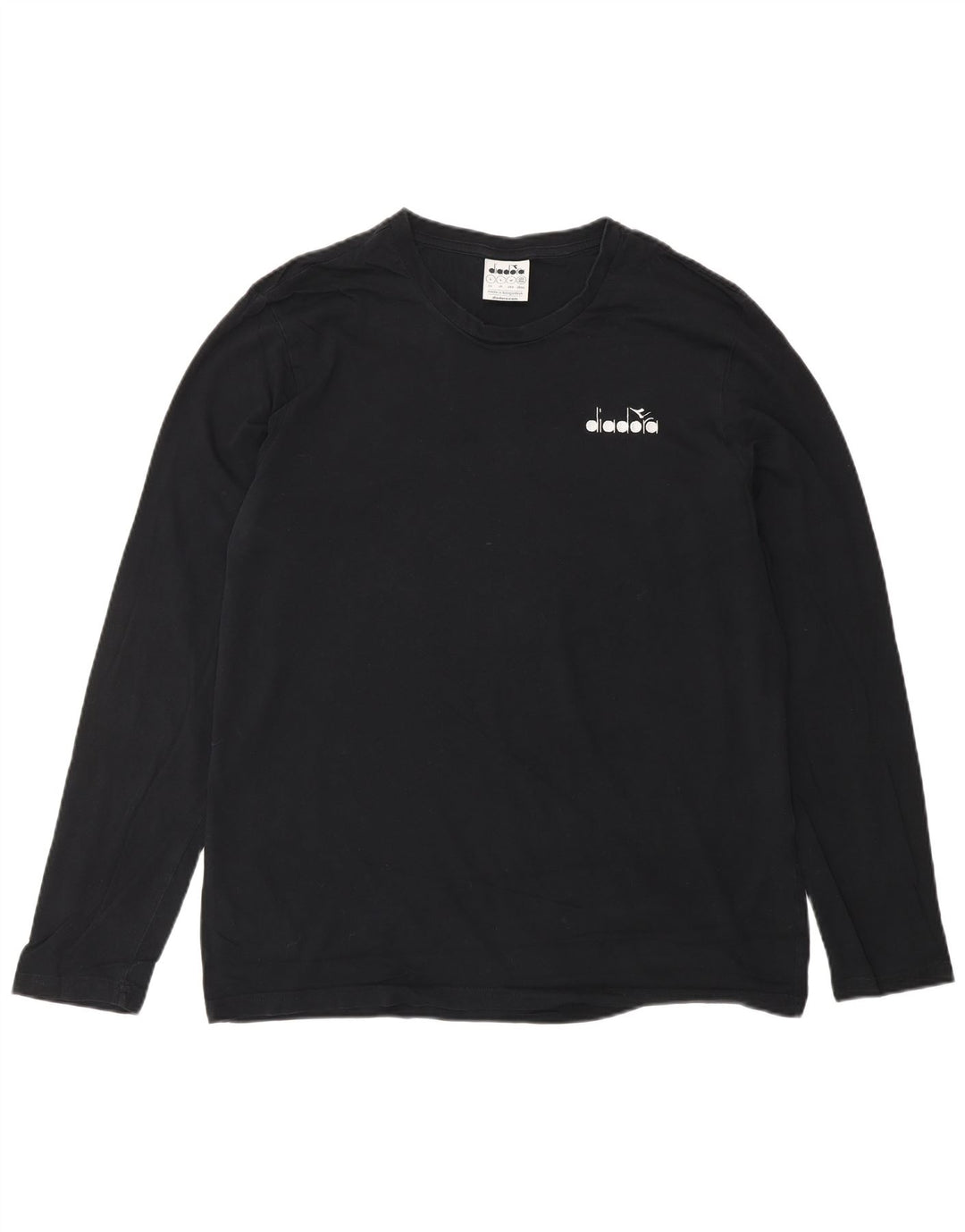 DIADORA Mens Top Manga Longa Grande Preto