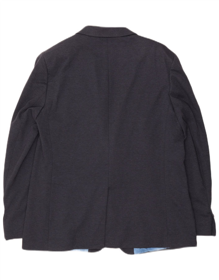 MARKS & SPENCER Jaqueta blazer masculina de 2 botões Slim Fit Reino Unido 46 XL azul marinho