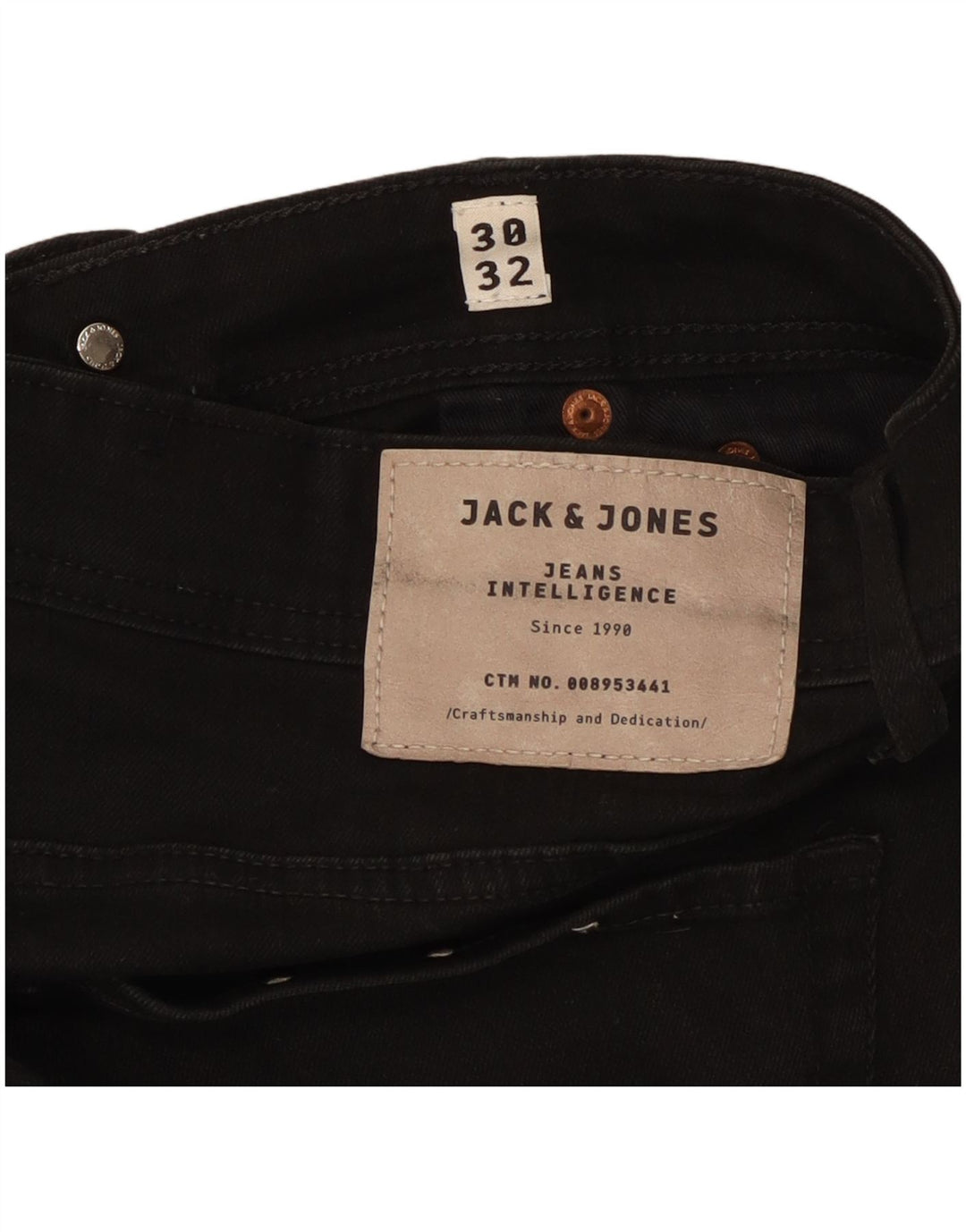 Jack & Jones Masculino Tim W30 L32 Algodão Preto