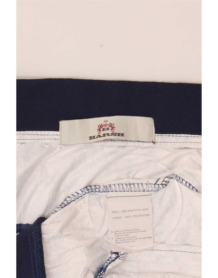 Vintage Mens Bomber Jacket UK 38 Polietileno manchado azul médio
