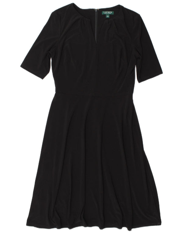 Vestido feminino Ralph Lauren A-Line US 8 médio preto poliéster