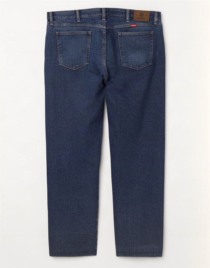 Wrangler Mens Straight Jeans W40 L30 Azul Algodão