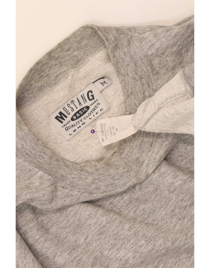 Moletom masculino Mustang Jumper de algodão manchado cinza médio