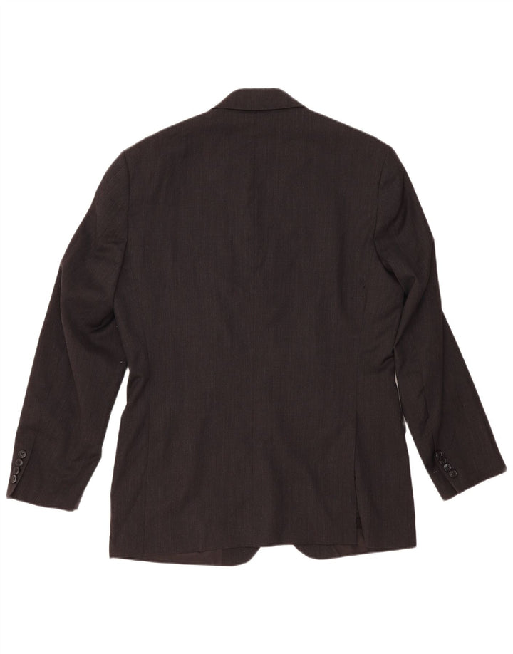Jaqueta Blazer Masculina Tommy Hilfiger com 2 Botões Reino Unido 40 Grande Lã Cinza Clássica