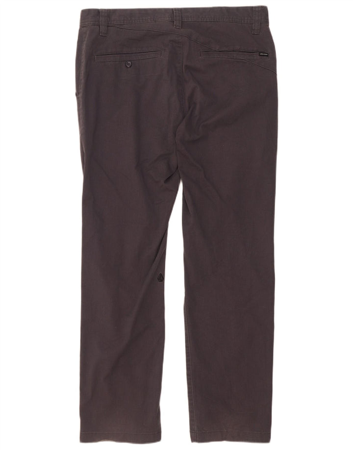 Calça Chino Reta Masculina Volcom W34 L32 Algodão Cinza