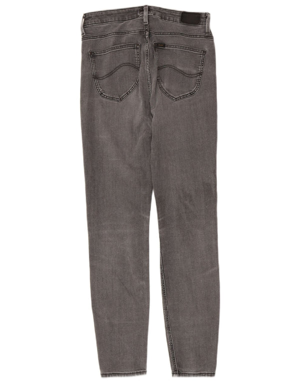Lee Womens Scarlett High Skinny Jeans W28 L31 Algodão Cinza