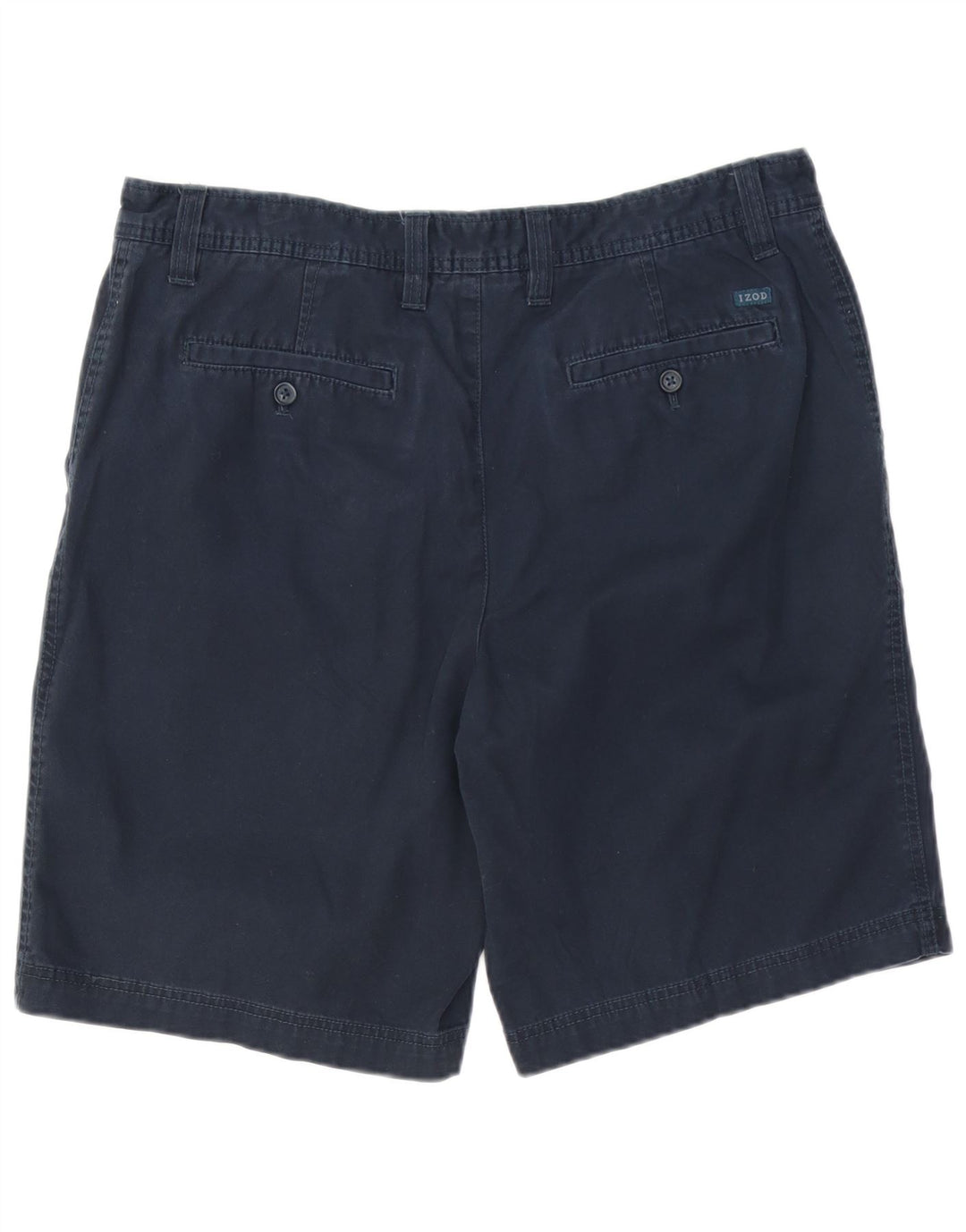 Shorts chino masculino IZOD água salgada W36 grande algodão azul marinho