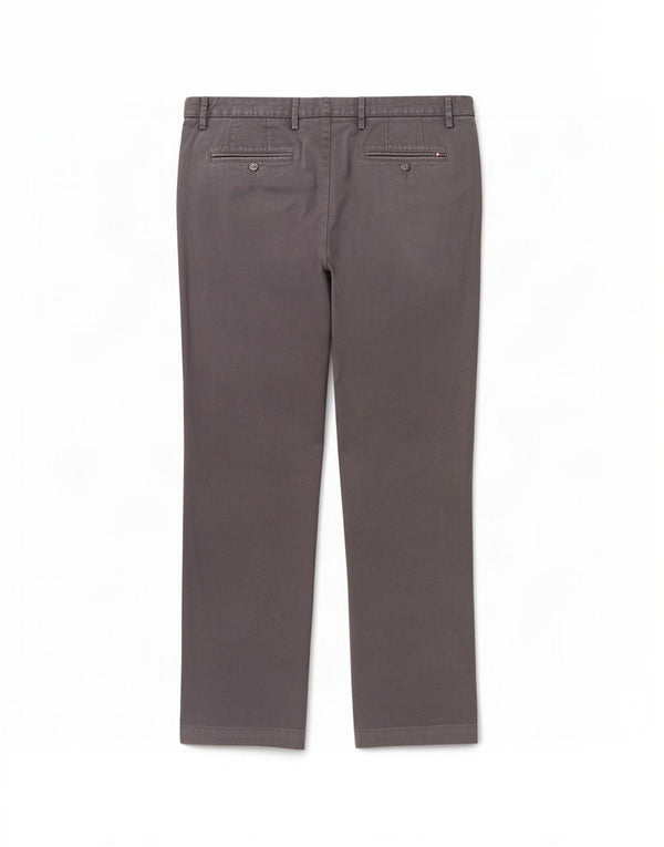 Tommy Hilfiger Mens Slim Chino Calças W36 L32 Algodão Cinza