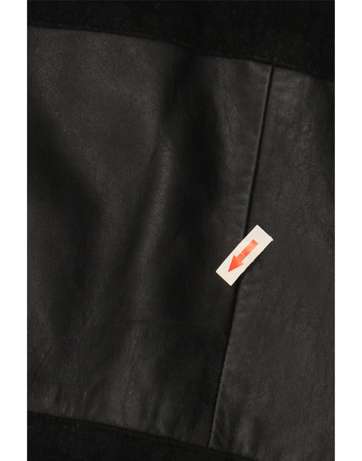 Jaqueta de camurça feminina VINTAGE IT 48 XL preta