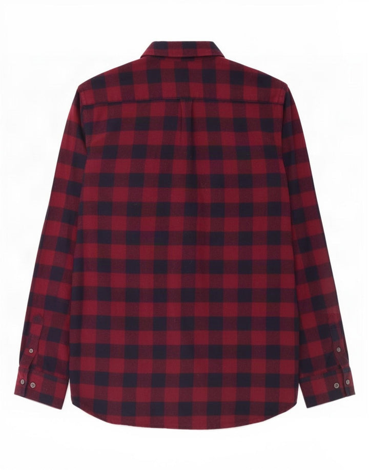 Camisa masculina de flanela French Connection grande guingão vermelho